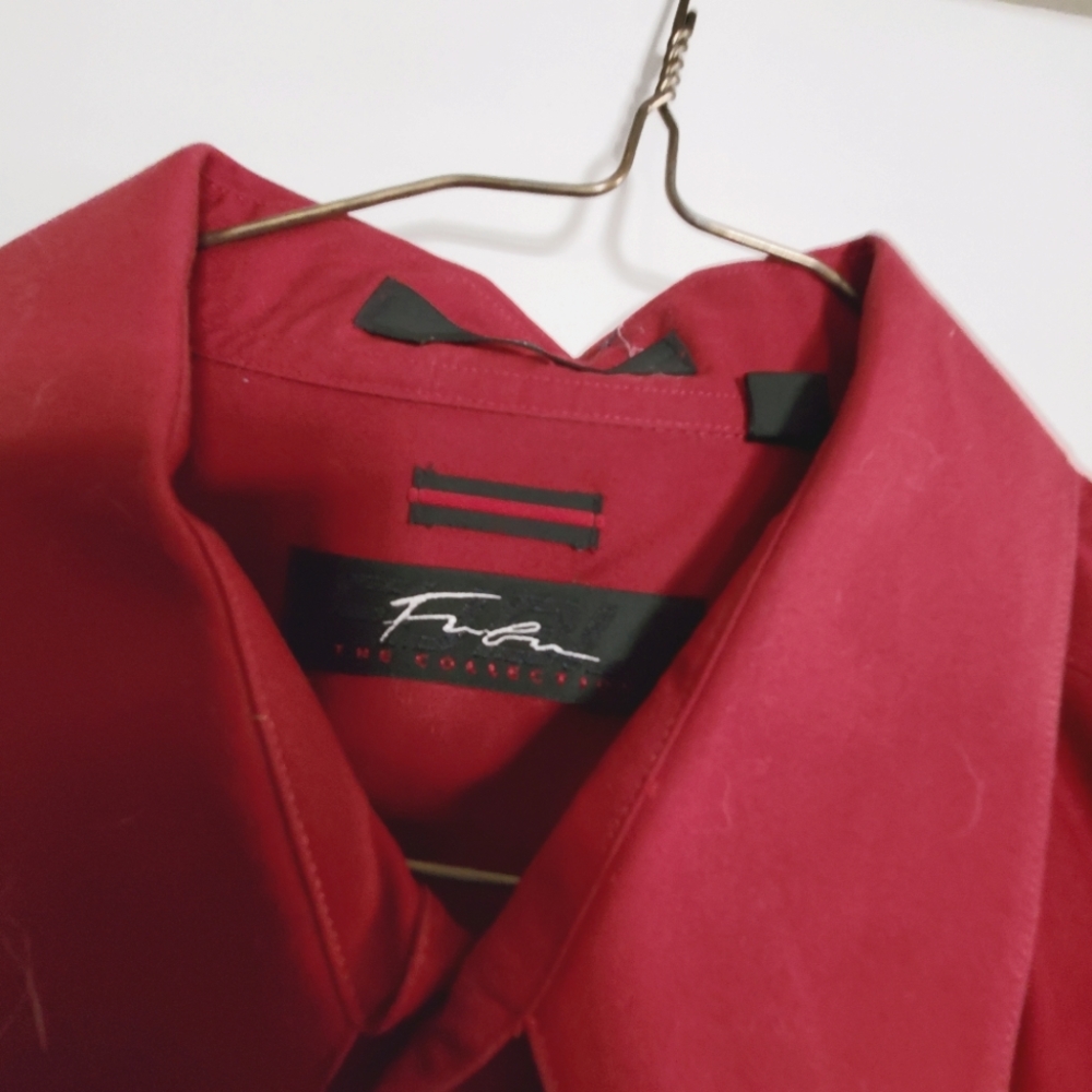 Mens shirt,Fabian,sz XL, cotton, raspberry